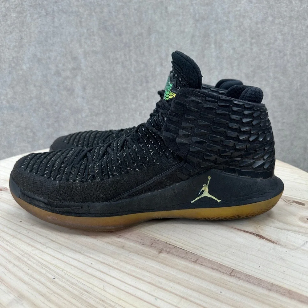 Jordan XXXII Black Cat Basketball Shoes Black Gum AA1253-003 Mens 14 Mid Top